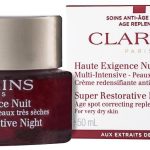 Clarins Super Restorative Night Cream Нощен възстановяващ крем против бръчки с лифтинг ефект за суха кожа