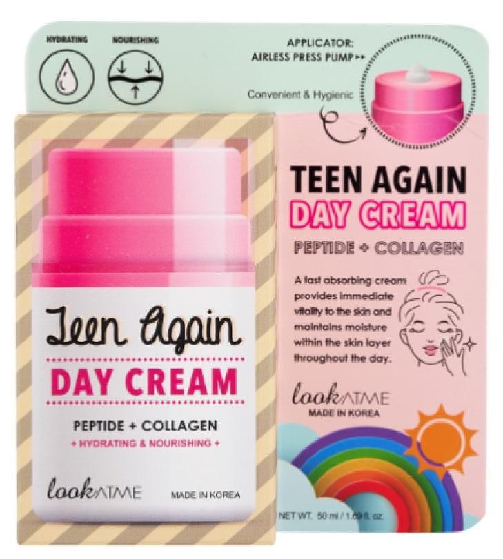LOOKATME TEEN AGAIN Day Cream with Peptide and Collagen Дневен крем с пептиди и колаген LOOKATME TEEN AGAIN Day Cream with Peptide and Collagen Дневен крем с пептиди и колаген