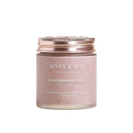 Mary and May Rose Hyaluronic Hydra Wash off Pack хидратираща глинена маска за лице с рози и хиалуронова киселина