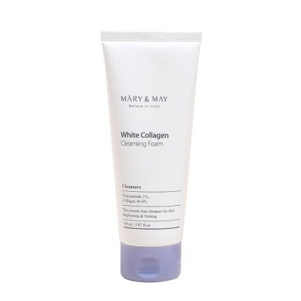Mary and May White Collagen Cleansing Foam почистваща пяна за лице с морски колаген